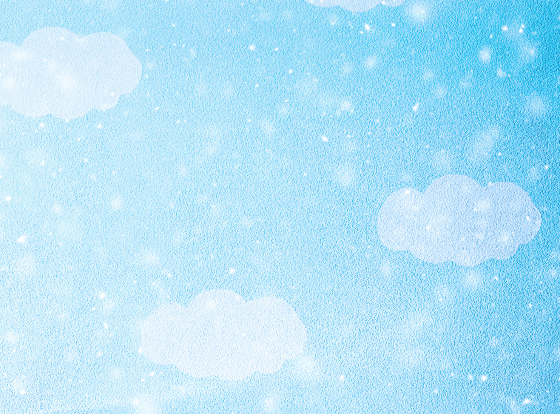 Blue sky and snowflakes. Baby background. Winter kids background